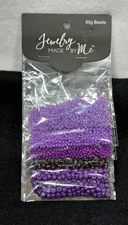 Jewelry Made By Me Round Beads - Shades Of Purple, 60g