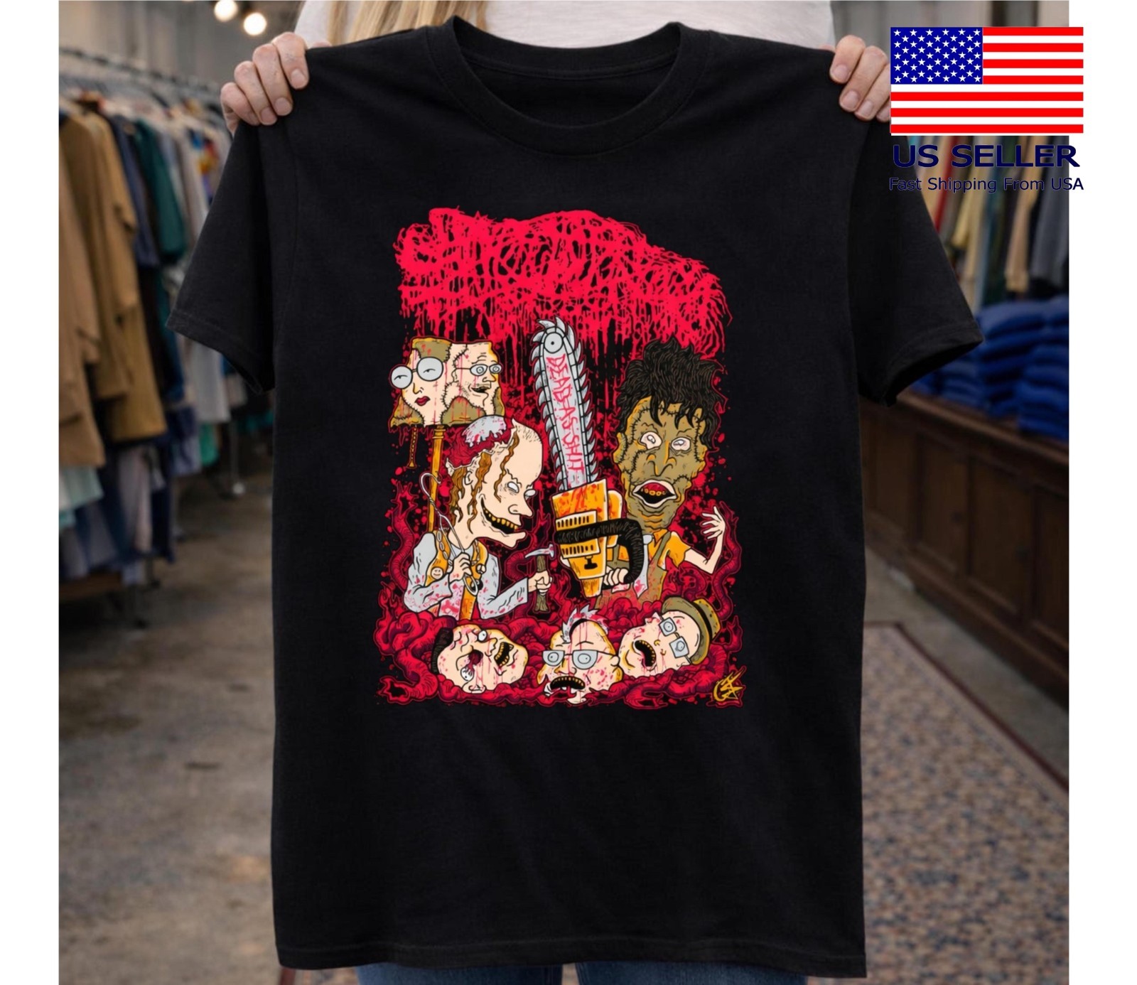 Sanguisugabogg Beavis and Butt-Head Lamb Of God Into Oblivion Tour T-Shirt
