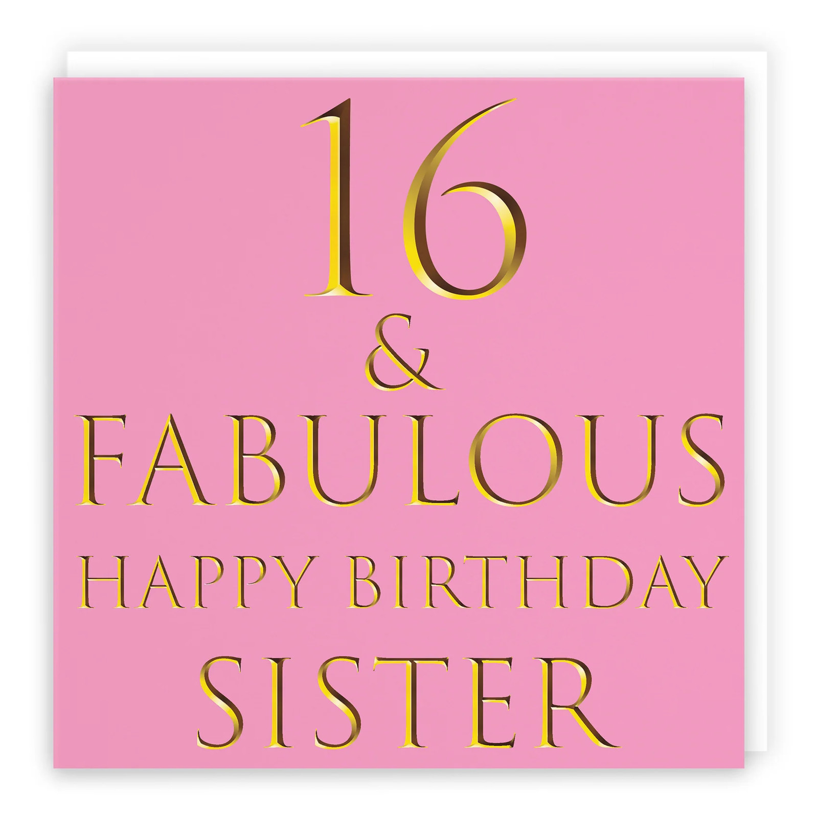 16th Sister Birthday Card Fabulous