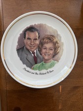 Perfect condition Vintage President and Mrs. Richard M. Nixon Collector Plate