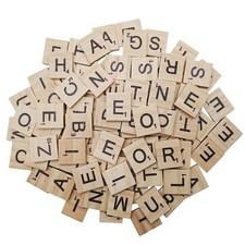 MANSHU 300PCS Wooden Tiles, Letters for Crafts, Making Alphabet Coasters.