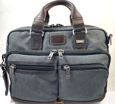 #ad Tumi Alpha Bravo Andersen Briefcase Laptop Bag Nylon Leather 222640AT2 Reg $395 $178.97