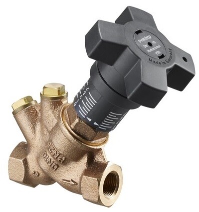 Robinet d'équilibrage HydroControl VTR en laiton massif pour ingénierie climatique PN 25