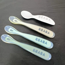 4 Pc Beaba Easy Grip Feeding Spoons 3- Stage 1, 1 - Stage 2