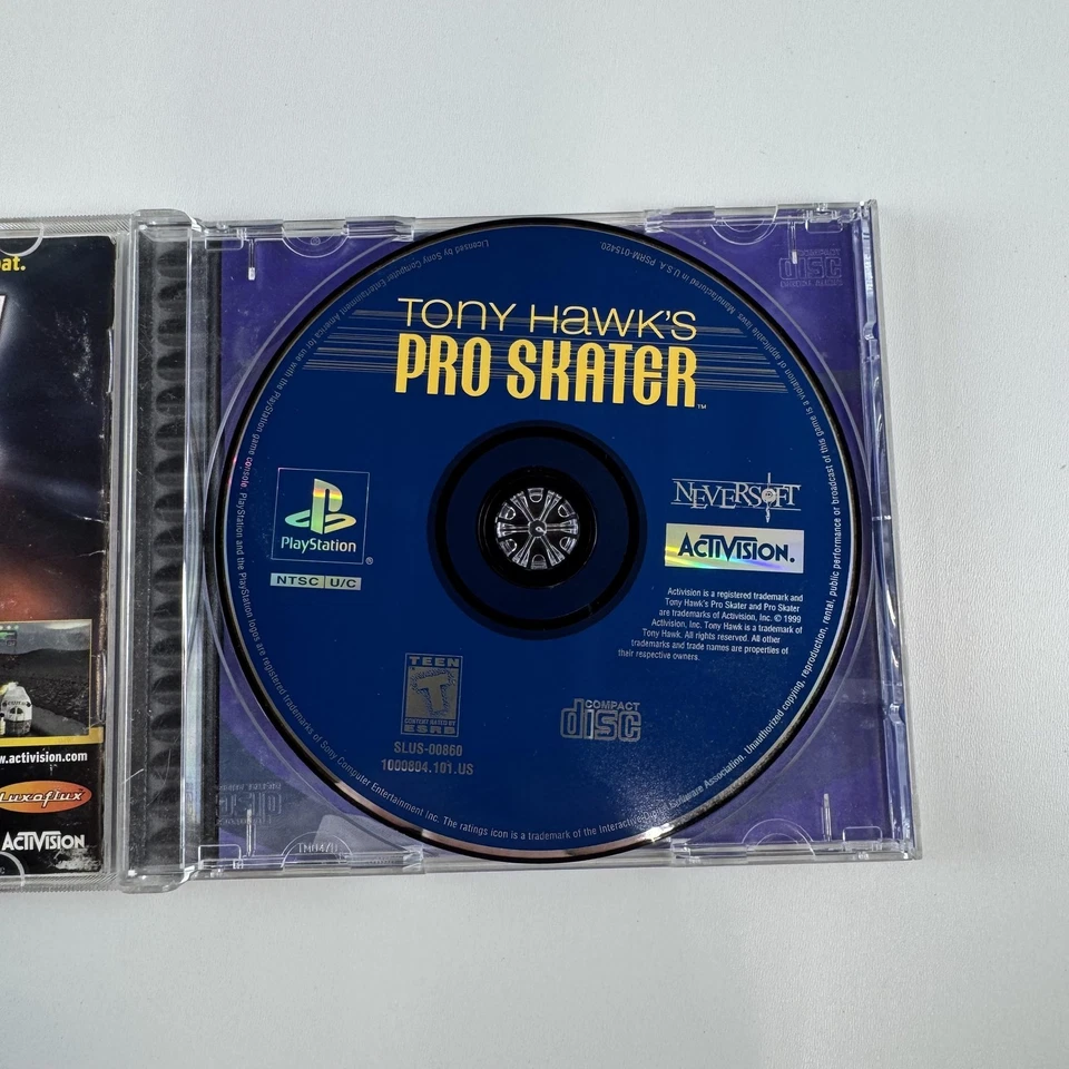 Vintage Tony Hawk's Pro Skater Sony PlayStation PS1 Video Game 1999 Activision - Image 4 of 4