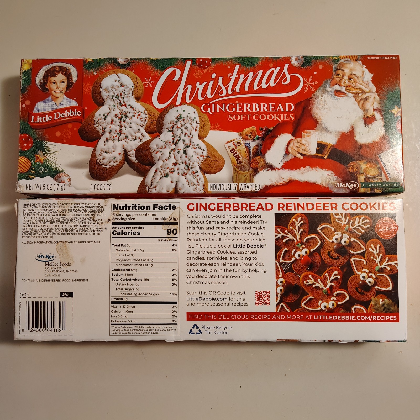 🚨 New Limited Edition Little Debbie Christmas Gingerbread Baked Soft Pastry 6oz