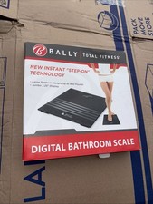 Bally Total Fitness Digital Bathroom Scale Jumbo LCD Display 400 lb. Limit Black