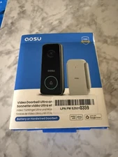AOSU Doorbell Camera Wireless, 5MP Ultra HD, No Monthly Fee, 2.4/5 GHz WiFi Vide