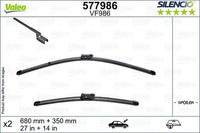 Valeo 577986 Wischblatt FüR Mitsubishi Renault