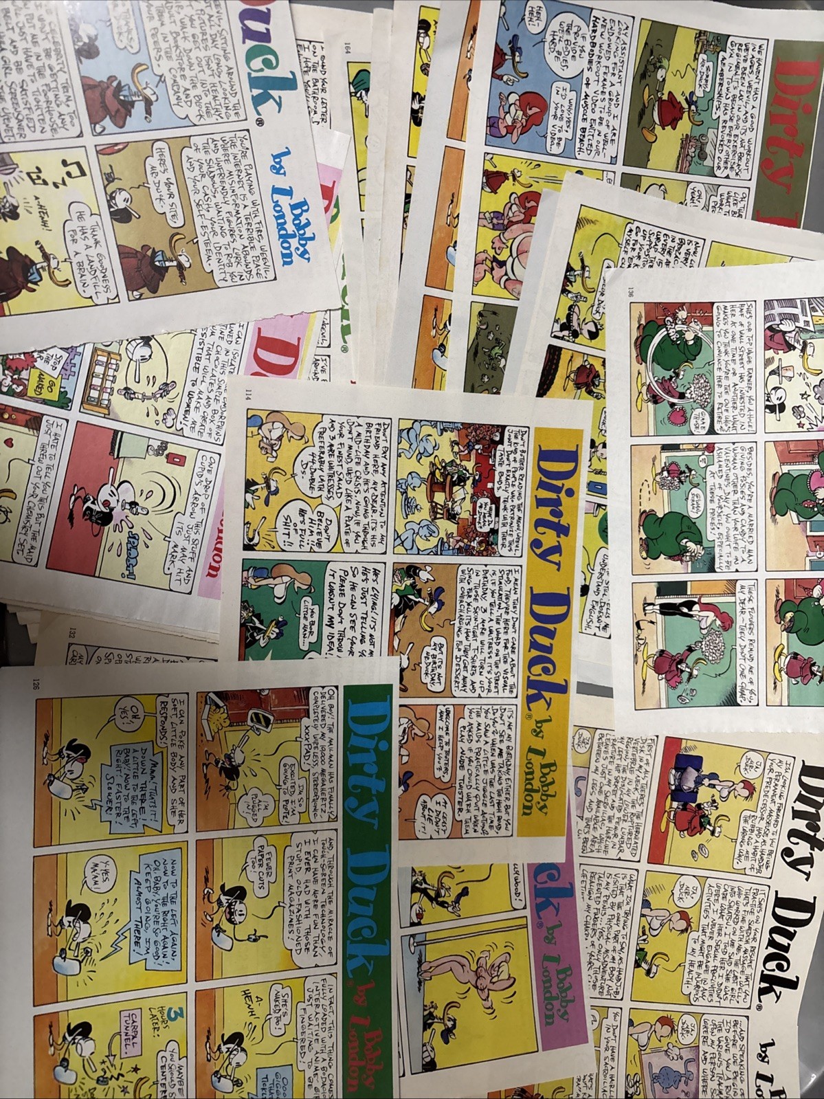 Play Boy Magazine Dirty Duck Comics Lot Of 50 Comics Half Pages