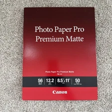 Canon PM 101 Photo Paper Pro 8.5x11 Matte 50 Pack for Fine Art Printing