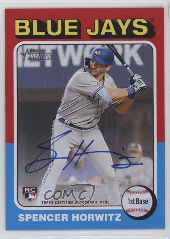 2024 Topps Heritage Real One Auto Spencer Horwitz #ROA-SH Rookie Auto RC 8at