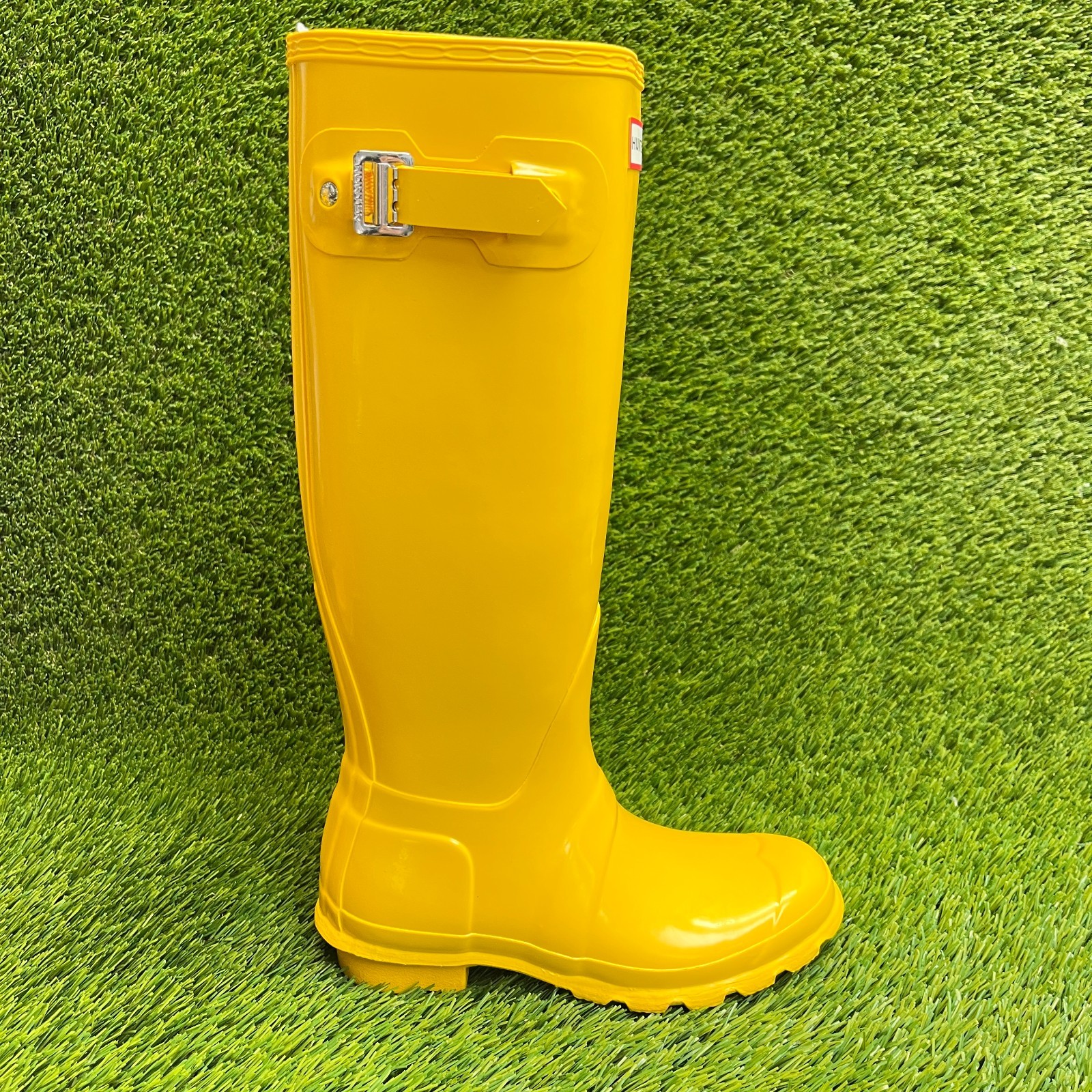 Hunter Original Botas de Lluvia Altas Para Mujer Talla 5 Amarillas Clásicas Exterior Impermeables
