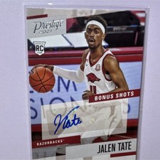 Panini Prestige Bonus Shots Jalen Tate Razorbacks RC Autograph #PBJTA