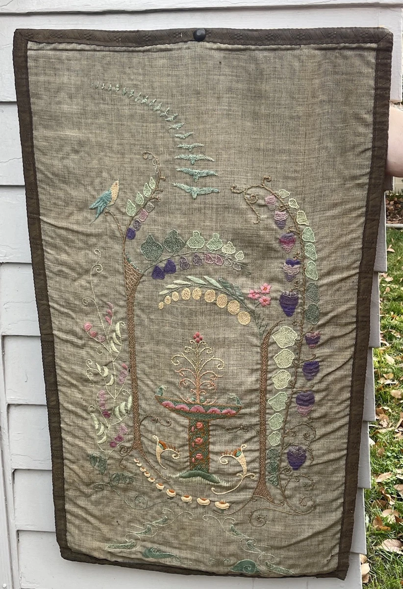 Tapisserie Murale Vintage Française Fleurie - 2x2 Pieds (environ 60x60 Cm), 100% Coton