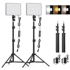 30W Upgraded Photography Lighting Kit, 2-Pack LED Video Lighting for Video Re...