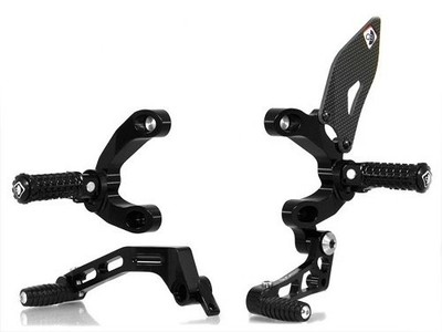 Ducabike Fußrastenanlage, schwarz - Ducati 848 / 1098 Streetfighter