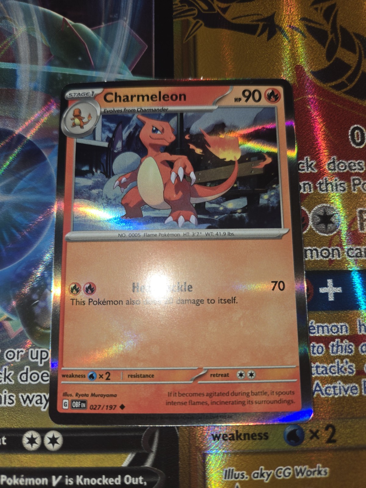 Pokemon Obsidian Flames Holo Charmeleon 027/197 - Near Mint