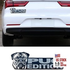 Dog Edition Car Badges, 3D Pug Emblem, Universal Fit, Automotive Decals, Fun