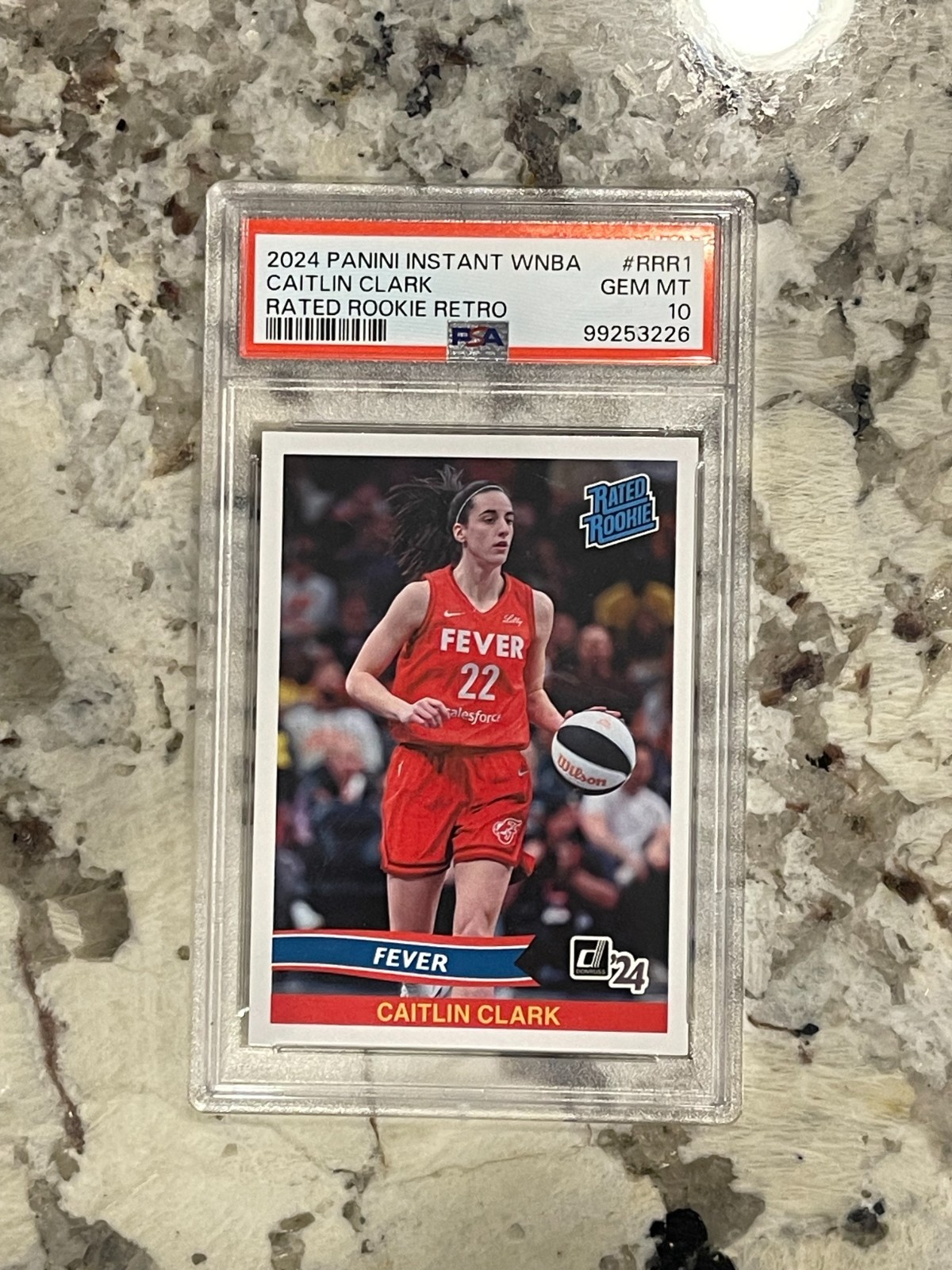 2024 Panini Instant Caitlin Clark RC Rated Rookie Retro PSA 10 *226 view 1