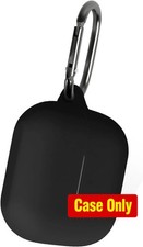 Black Protective Cover Silicone Case for Galaxy Buds 3 Pro, 3 with Carabiner