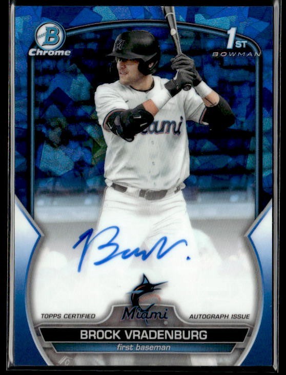 L33,180 -  2023 Bowman Chrome Draft Sapphire Auto #CDABV Brock Vradenburg /199