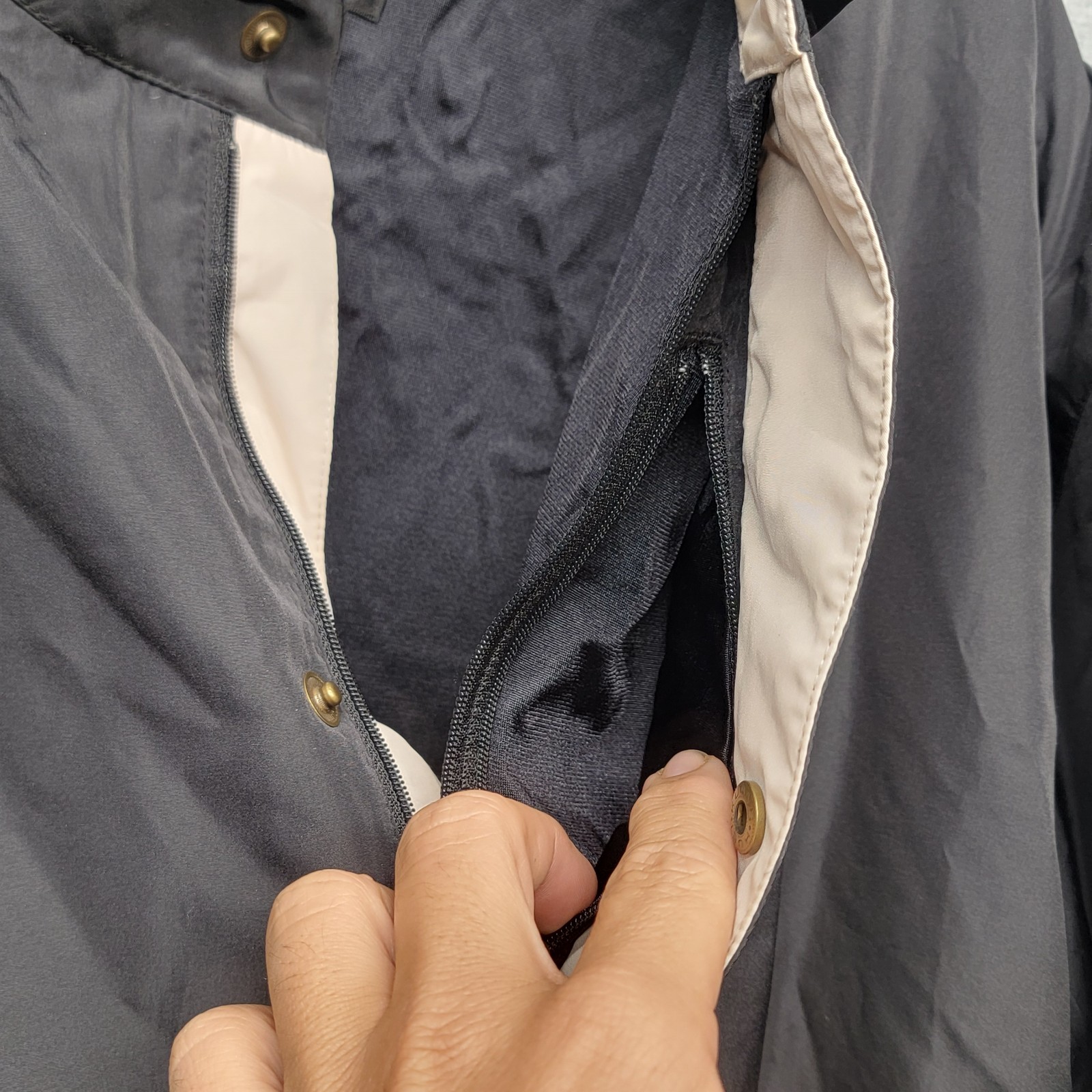 Footjoy Dryjoys Jacket Mens L Black 1/2 Zip Snap Short Sleeve Golf Windbreaker