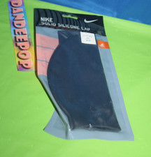 Nike Solid Silicone Swim Swimming Cap Midnight Navy One Size In Package