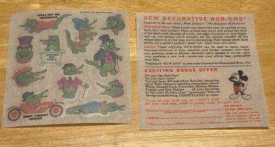 1967 Walt Disney's The Happiest Millionaire Rubon Transfers Alligators Jiffy Pop