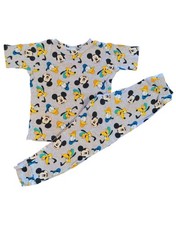 Disney Grey Mickey Donald Pluto Tee Pants Pajama Set 4T