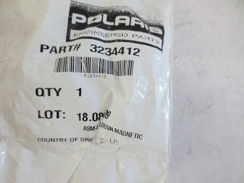 NEW Genuine Polaris OEM Drain Plug 3234412 - Foto 2 di 2