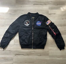 Alpha Industries Men’s S NASA Apollo 2 Mission Ma-1 Bomber Jacket, Patches
