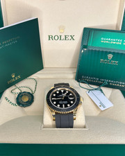2025 Rolex Yacht-Master 42 226658 Yellow Gold Oysterflex Black Dial Cerachrom Be