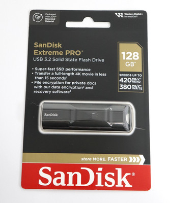 SanDisk Extreme Pro 128GB - USB 3.2 Gen 1 - Solid State USB Flash Laufwerk