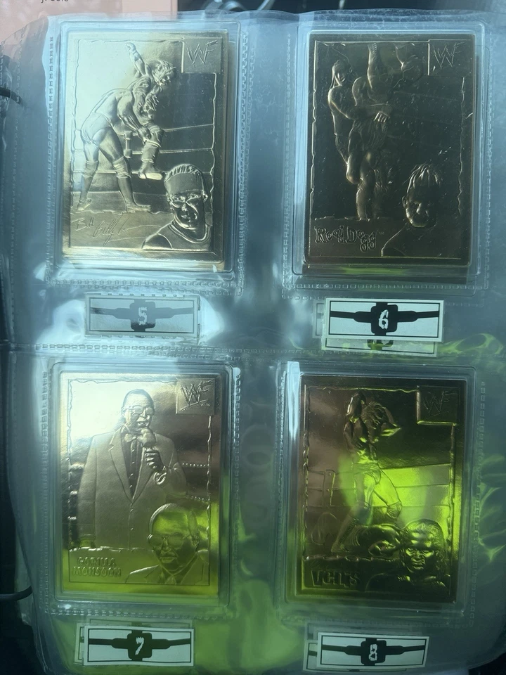 2002 Danbury Mint WWE 22KT GOLD Cards Binder Complete Set 1-70 Wrestling WWF  - Image 3 of 4