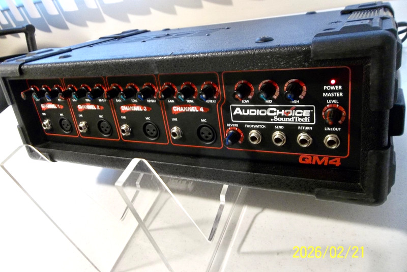 Audio Choice Professional Audio Sound -Tech QM4 4-Channel Powered Mixer 100Wats