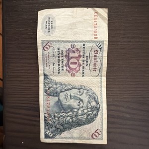 Germany 1970 Deutsche Mark 10/20 Euro DM Banknote Circulated Pre-Euro