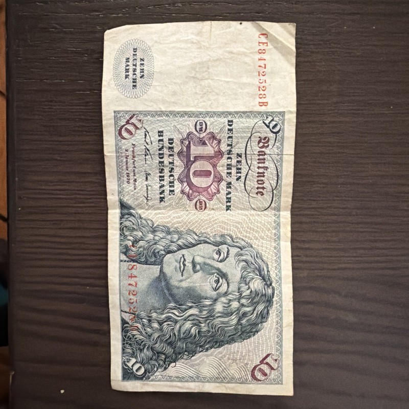 Germany 1970 Deutsche Mark 10/20 Euro DM Banknote Circulated Pre-Euro