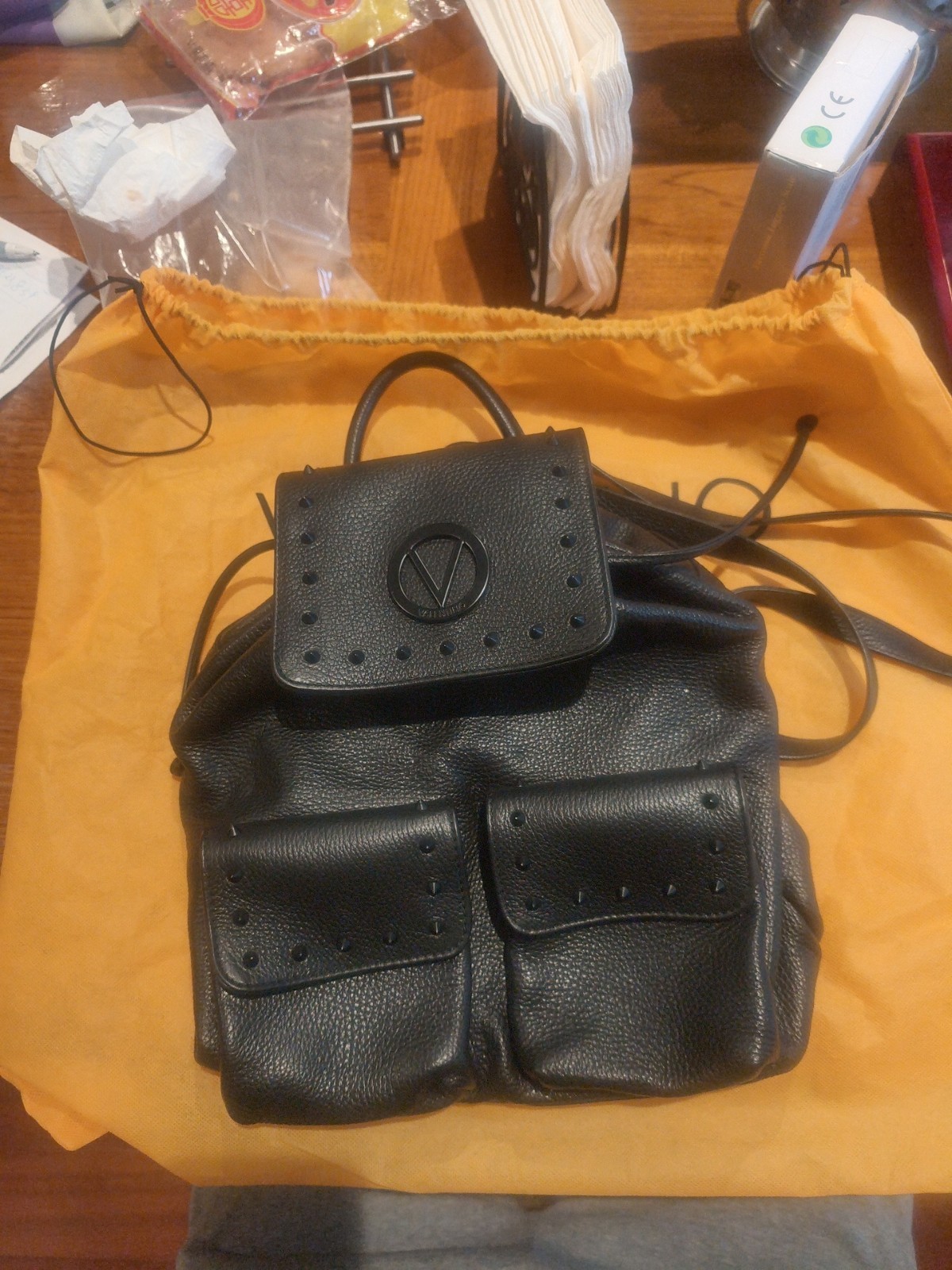 Authentic Black Valentino Backpack - image 10