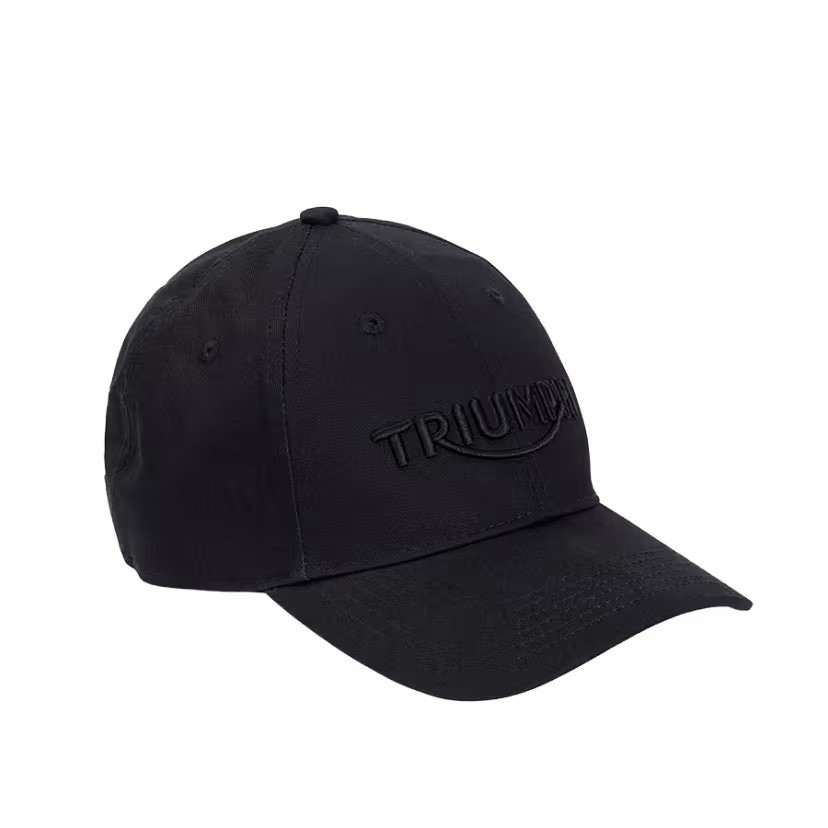 Triumph Motorcycles Mundesley Black Embroidered Black Baseball Hat - MCAS20312
