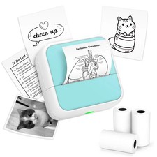 Sticker Printer - Printpods Mini with Stickers, Mini, Light Blue