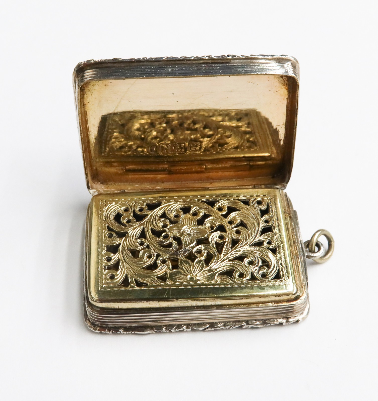 Nathaniel Mills Birmingham Engraved Vinaigrette Box of Windsor Castle 1839