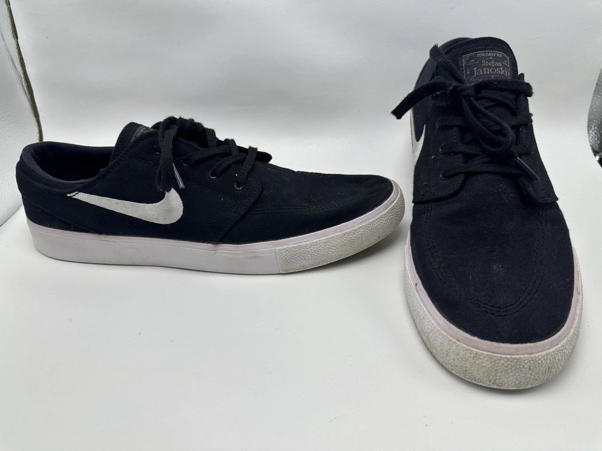 Nike SB Zoom Janoski  (AR7718-001) Black & White Men\'s Size 12 Pre-owned No Box Nike Zoom Stefan Janoski Canvas RM SB Black White | eBay main image 3