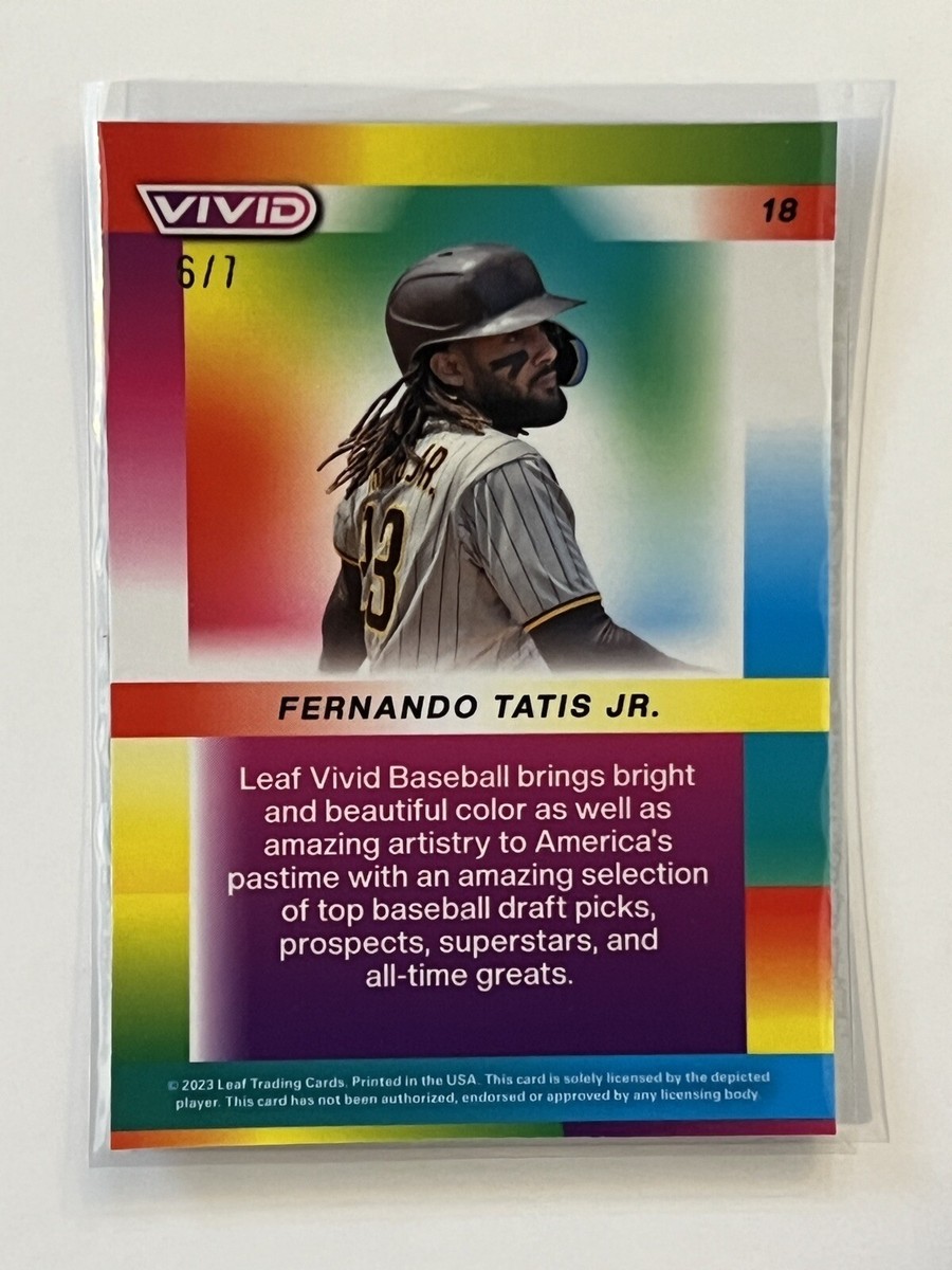 2023 Leaf Vivid Padres Fernando Tatis Jr #18 - SP Blue Refractor