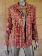 66 Alfred Dunner Multi Tweed Long Sleeves Open Front Blazer Jacket Sz 8 NWT
