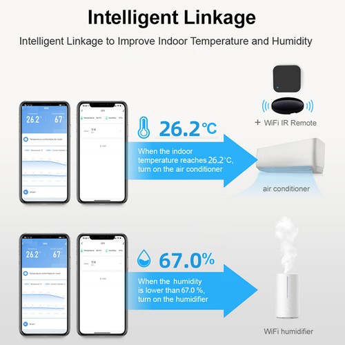 WiFi Smart Temperature Humidity Sensor Meter Hygrometer Thermometer Monitor N9H3 - Picture 9 of 12