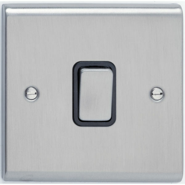 Deta SD1246SCB Light Switch 10 Amp 1 Gang INTERMEDIATE Satin Chrome