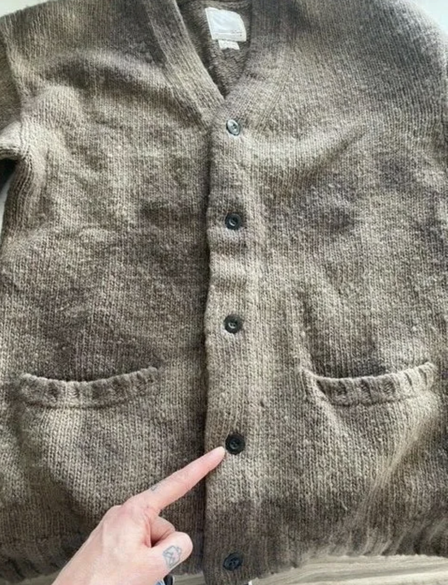 Visvim Selmer Long Cardigan (Dye) - Charcoal Brown size (5 Visvim Selmer Long Cardigan (Dye) - Charcoal Brown size (5