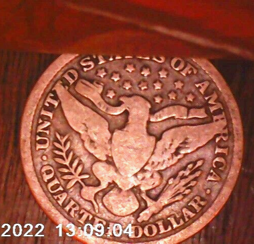 Whitman Barber Quarter Coin Folder w/2 Old Coins, 90% Silver; 1892 to 1905 - Bild 4 von 6