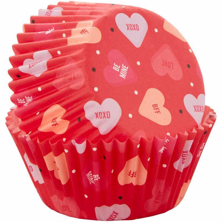 Conversation Hearts Valentine's 75 Ct Baking Cups Cupcake Liners